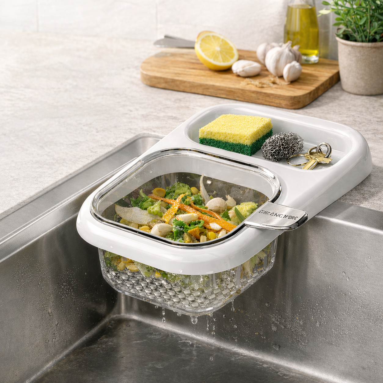 Sink Strainer Basket – Clean, Drain & Organize in One